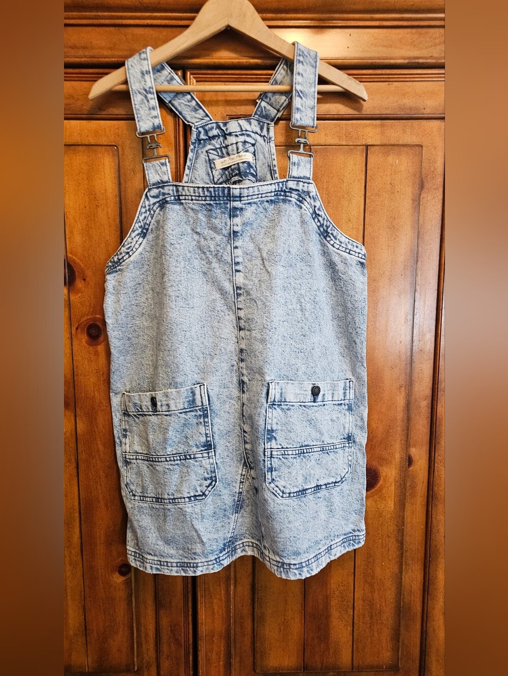 We The Free Denim Overall Smock Mini Dress Medium